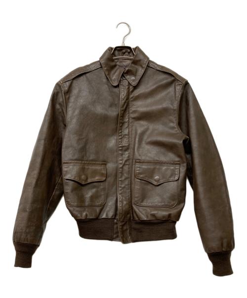 Willis&Geiger（ウィルスガイガー）Willis&Geiger (ウィルスガイガー) USA製ヴィンテージA-2フライトジャケット ブラウン サイズ:36の古着・服飾アイテム