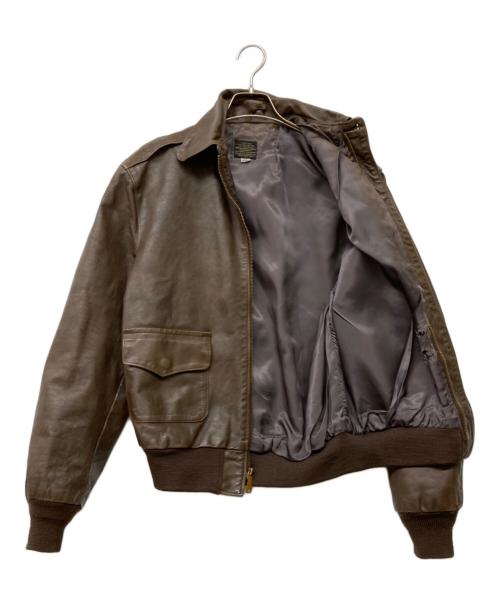 Willis&Geiger（ウィルスガイガー）Willis&Geiger (ウィルスガイガー) USA製ヴィンテージA-2フライトジャケット ブラウン サイズ:36の古着・服飾アイテム