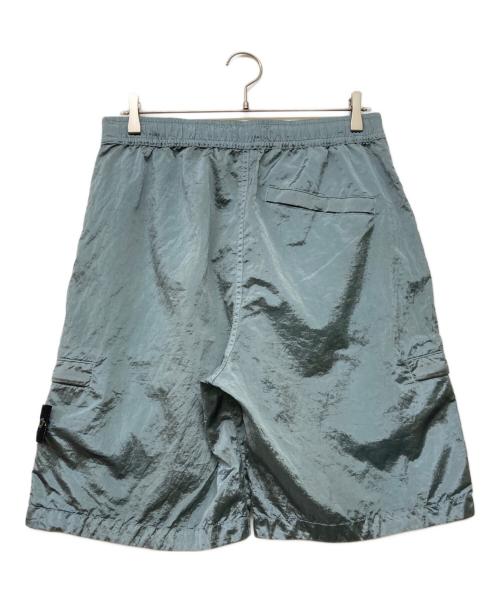 STONE ISLAND（ストーンアイランド）STONE ISLAND (ストーンアイランド) 22SS ガーメントダイナイロンメタルシャーリングショーツ スカイブルー サイズ:W32の古着・服飾アイテム