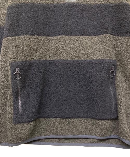 son of the cheese（（サノバチーズ））son of the cheese (（サノバチーズ）) 18AW FLEECE ZIP グレー×ネイビー サイズ:XLの古着・服飾アイテム