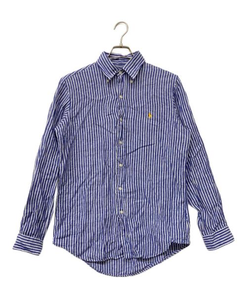 POLO RALPH LAUREN（ポロ・ラルフローレン）POLO RALPH LAUREN (ポロ・ラルフローレン) QRタグ BD PPC SPT-LONG SLEEVE-SPORT SHIRT ブルー×ホワイト サイズ:Sの古着・服飾アイテム
