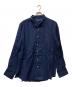 POLO RALPH LAUREN（ポロ・ラルフローレン）の古着「QRタグ CLASSIC FIT LINEN SHIRT/クラシックフィットリネンシャツ」｜ネイビー