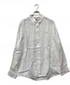 POLO RALPH LAURENポロ・ラルフローレン）の古着「QRタグ CLASSIC FIT LINEN SHIRT/クラシックフィットリネンシャツ」｜ホワイト