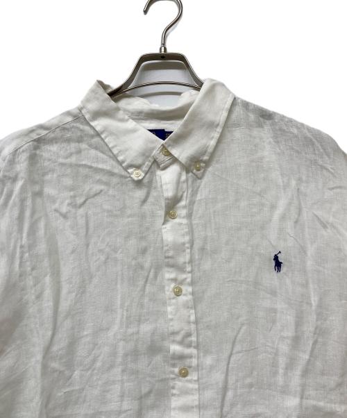 POLO RALPH LAUREN（ポロ・ラルフローレン）POLO RALPH LAUREN (ポロ・ラルフローレン) QRタグ CLASSIC FIT LINEN SHIRT/クラシックフィットリネンシャツ ホワイト サイズ:XXLの古着・服飾アイテム
