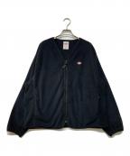 DANTONダントン）の古着「ポーラテックフリース Vネックジャケット」｜ブラック
