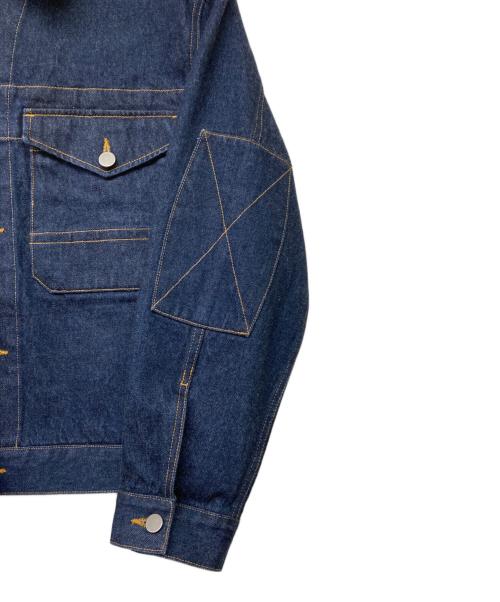 nicholas daley（ニコラス デイリー）NICHOLAS DALEY (ニコラス デイリー) エルボークロスステッチデニムジャケット インディゴ サイズ:36の古着・服飾アイテム