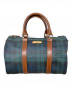 POLO RALPH LAURENポロ・ラルフローレン）の古着「ブラックウォッチミニボストンバッグ」｜グリーン