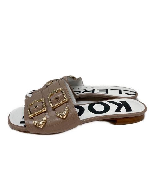 KOCHE（コシェ）KOCHE (コシェ) CLERGERIE (クレジュリー) KID Slip Textured Leather Sandals ピンク サイズ:SIZE37の古着・服飾アイテム