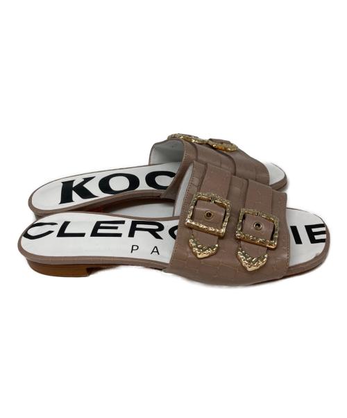 KOCHE（コシェ）KOCHE (コシェ) CLERGERIE (クレジュリー) KID Slip Textured Leather Sandals ピンク サイズ:SIZE37の古着・服飾アイテム