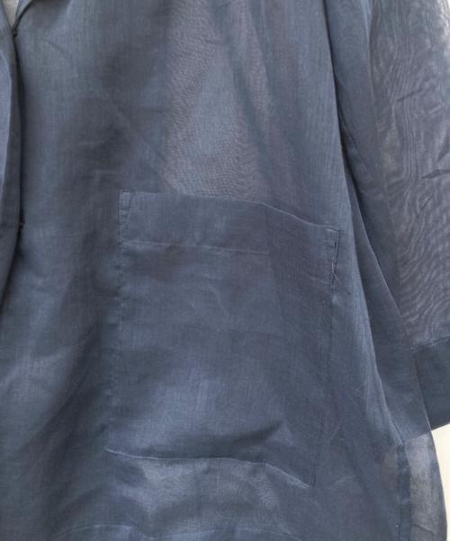 Noble（ノーブル）Noble (ノーブル) シースルーオーバーサイズテーラードジャケット ネイビー サイズ:FREEの古着・服飾アイテム