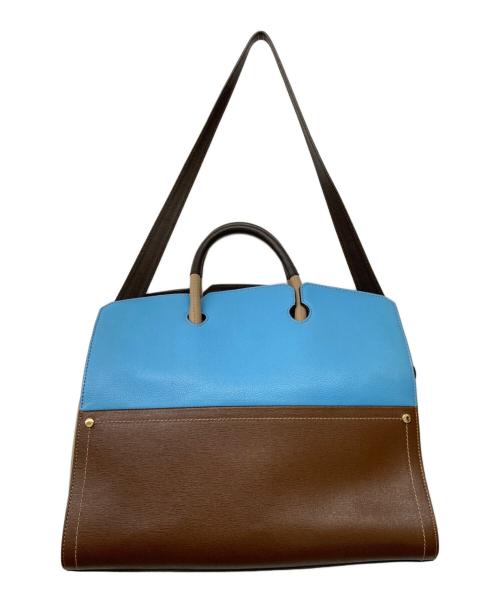 FURLA（フルラ）FURLA (フルラ) 2WAYバッグ ブラウン×ブルーの古着・服飾アイテム