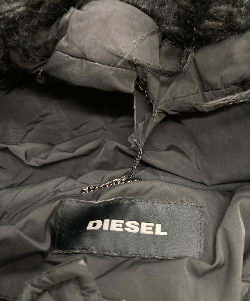 DIESEL（ディーゼル）DIESEL (ディーゼル) ダイアゴナルダウンジャケット ブラック サイズ:Sの古着・服飾アイテム