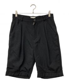 BED J.W. FORD（ベッドフォード）の古着「タックウールハーフパンツ」｜ブラック