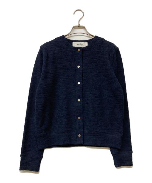 SOEJU（ソージュ）SOEJU (ソージュ) ジャケットライクツィーディーカーディガン ネイビー サイズ:M 未使用品の古着・服飾アイテム