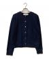 SOEJU（ソージュ）の古着「ジャケットライクツィーディーカーディガン」｜ネイビー