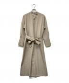 POSTELEGANTポステレガント）の古着「WOOL LONG SHIRT DRESS」｜ベージュ