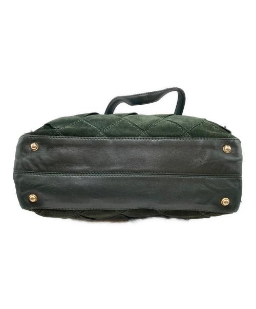 BOTTEGA VENETA（ボッテガベネタ）BOTTEGA VENETA (ボッテガベネタ) マキシイントレチャートスウェードトートバッグ グリーンの古着・服飾アイテム