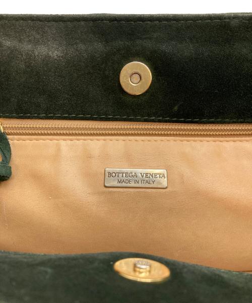 BOTTEGA VENETA（ボッテガベネタ）BOTTEGA VENETA (ボッテガベネタ) マキシイントレチャートスウェードトートバッグ グリーンの古着・服飾アイテム