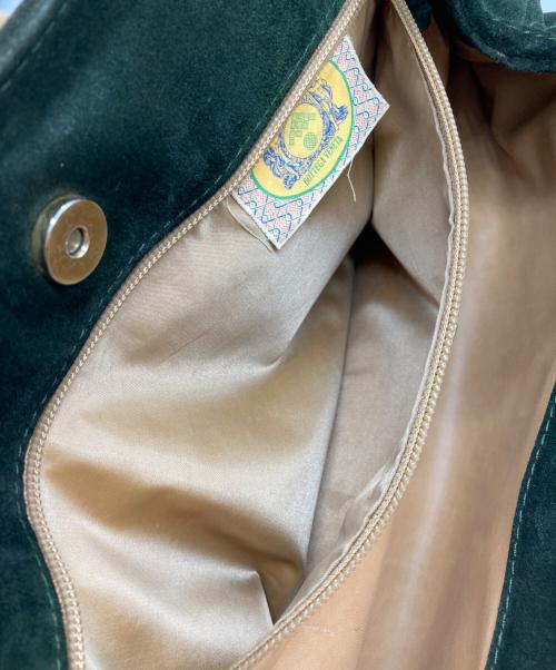 BOTTEGA VENETA（ボッテガベネタ）BOTTEGA VENETA (ボッテガベネタ) マキシイントレチャートスウェードトートバッグ グリーンの古着・服飾アイテム