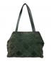 BOTTEGA VENETA (ボッテガベネタ) マキシイントレチャートスウェードトートバッグ グリーン：25000円