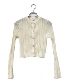 HER LIP TO（ハーリップトゥ）の古着「Random Ribbed Knit Cardigan」｜ホワイト