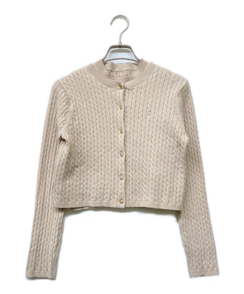 HER LIP TO（ハーリップトゥ）HER LIP TO (ハーリップトゥ) 24AW Essential Classic Cable Knit Set ピンクベージュ サイズ:Mの古着・服飾アイテム