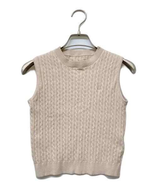 HER LIP TO（ハーリップトゥ）HER LIP TO (ハーリップトゥ) 24AW Essential Classic Cable Knit Set ピンクベージュ サイズ:Mの古着・服飾アイテム