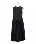 laube blancローブブラン）の古着「Belted Pleats Dress」｜ブラック