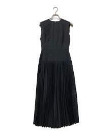 laube blanc（ローブブラン）の古着「Belted Pleats Dress」｜ブラック