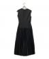 laube blanc (ローブブラン) Belted Pleats Dress ブラック サイズ:S：12000円