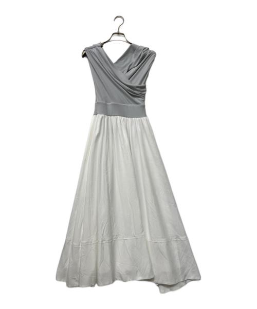 HER LIP TO（ハーリップトゥ）HER LIP TO (ハーリップトゥ) Gathered Bicolor Dress スカイブルー×ホワイト サイズ:SIZE S 未使用品の古着・服飾アイテム