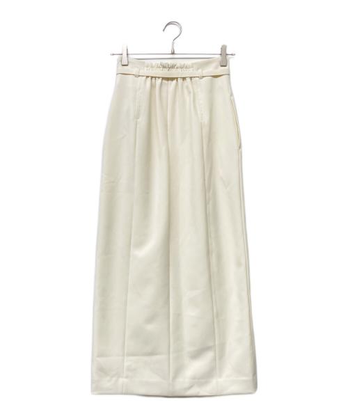 anuans（アニュアンス）anuans (アニュアンス) ハイウエストストレッチスカート ホワイト サイズ:Sの古着・服飾アイテム
