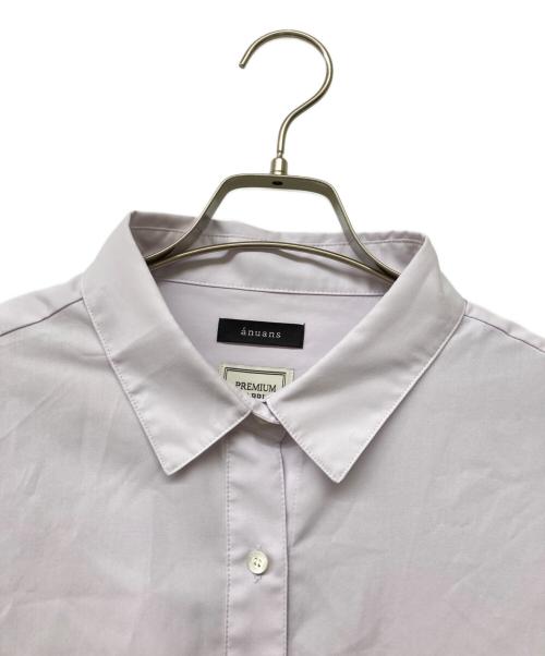 anuans（アニュアンス）anuans (アニュアンス) 24SS スタンダードシャツ パープル サイズ:Fの古着・服飾アイテム