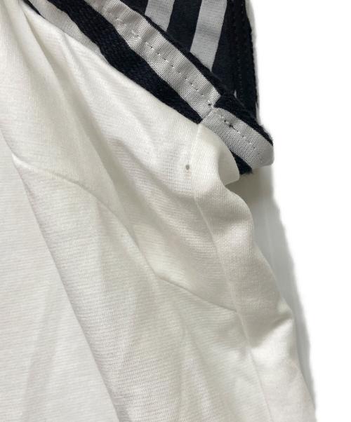 BORDERS at BALCONY（ボーダーズアットバルコニー）BORDERS at BALCONY (ボーダーズアットバルコニー) 23SS BORDER SHOULDER TEE ホワイト サイズ:SIZE 38の古着・服飾アイテム