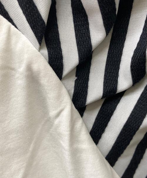 BORDERS at BALCONY（ボーダーズアットバルコニー）BORDERS at BALCONY (ボーダーズアットバルコニー) 23SS BORDER SHOULDER TEE ホワイト サイズ:SIZE 38の古着・服飾アイテム