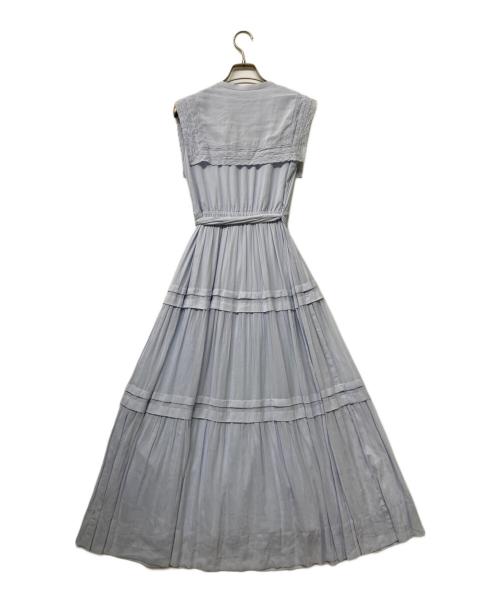 CELFORD（セルフォード）CELFORD (セルフォード) レーススクエアカラーワンピース スカイブルー サイズ:SIZE 36の古着・服飾アイテム