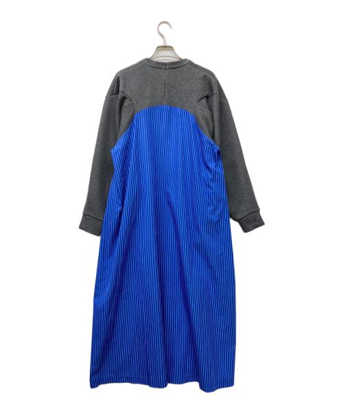 nagonstans（ナゴンスタンス）nagonstans (ナゴンスタンス) circle-sleeves dress ブルー×グレー サイズ:Sの古着・服飾アイテム