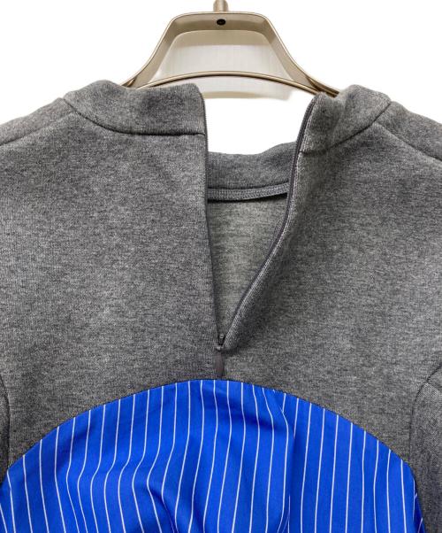 nagonstans（ナゴンスタンス）nagonstans (ナゴンスタンス) circle-sleeves dress ブルー×グレー サイズ:Sの古着・服飾アイテム