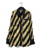 UNITED TOKYOユナイテッドトーキョー）の古着「パンシェジャガードシャツ」｜ベージュ×ブラック