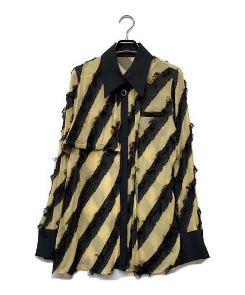 UNITED TOKYO（ユナイテッドトーキョー）UNITED TOKYO (ユナイテッドトーキョー) パンシェジャガードシャツ ベージュ×ブラック サイズ:FREEの古着・服飾アイテム