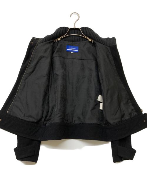 BURBERRY BLUE LABEL（バーバリー ブルー レーベル）BURBERRY BLUE LABEL (バーバリーロンドンブルーレーベル) カシミヤブレンドジップジャケット ブラック サイズ:38の古着・服飾アイテム