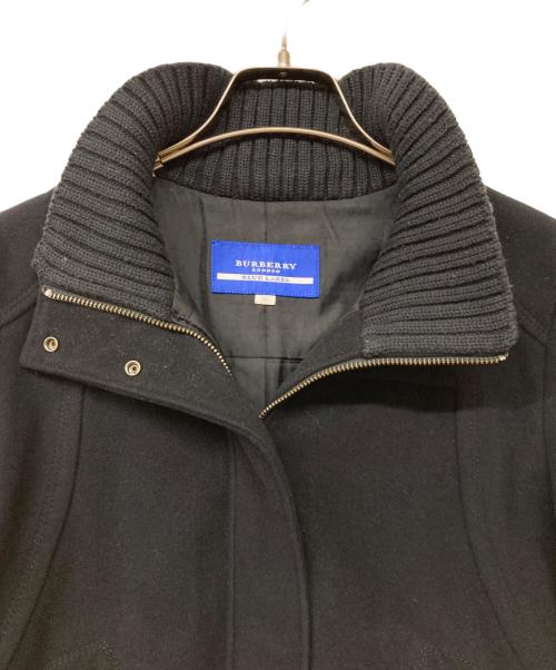 BURBERRY BLUE LABEL（バーバリー ブルー レーベル）BURBERRY BLUE LABEL (バーバリーロンドンブルーレーベル) カシミヤブレンドジップジャケット ブラック サイズ:38の古着・服飾アイテム