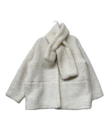 JOURNAL STANDARD relume（ジャーナルスタンダード レリューム）の古着「ウォッシャブルボアマフラー付きブルゾン」｜アイボリー