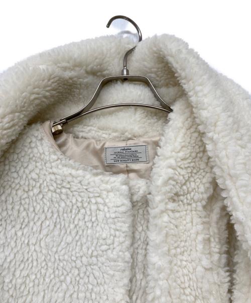 JOURNAL STANDARD relume（ジャーナルスタンダード レリューム）JOURNAL STANDARD relume (ジャーナルスタンダード レリューム) ウォッシャブルボアマフラー付きブルゾン アイボリー サイズ:Freeの古着・服飾アイテム