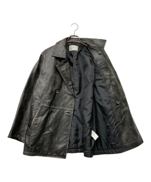 MAISON SPECIAL（メゾンスペシャル）MAISON SPECIAL (メゾンスペシャル) Hand Rub-Off Buffalo Leather Dress-Over Double Short Coat ブラック サイズ:1の古着・服飾アイテム