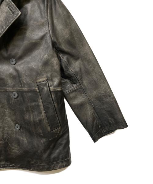 MAISON SPECIAL（メゾンスペシャル）MAISON SPECIAL (メゾンスペシャル) Hand Rub-Off Buffalo Leather Dress-Over Double Short Coat ブラック サイズ:1の古着・服飾アイテム