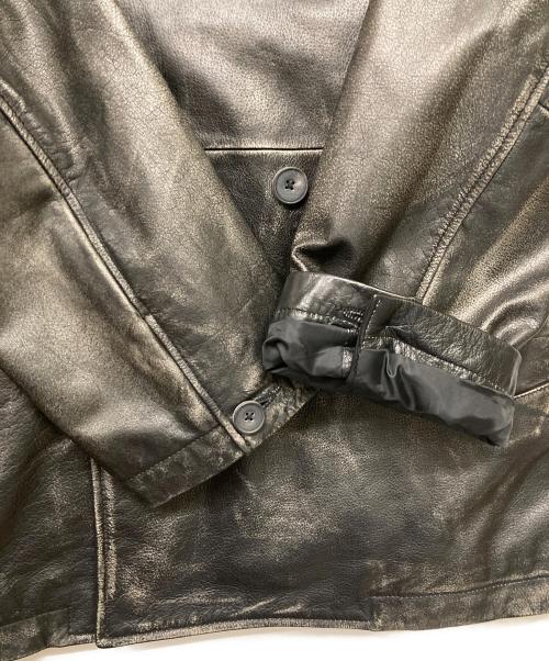 MAISON SPECIAL（メゾンスペシャル）MAISON SPECIAL (メゾンスペシャル) Hand Rub-Off Buffalo Leather Dress-Over Double Short Coat ブラック サイズ:1の古着・服飾アイテム