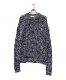 JIL SANDER（ジルサンダー）の古着「ローゲージニット」｜ネイビー