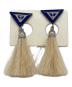 TOGA ARCHIVES（トーガアーカイブス）の古着「Triangle fringe earrings」｜ネイビー