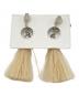 TOGA ARCHIVES (トーガアーカイブス) Triangle fringe earrings ネイビー：7000円